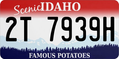 ID license plate 2T7939H