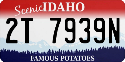 ID license plate 2T7939N