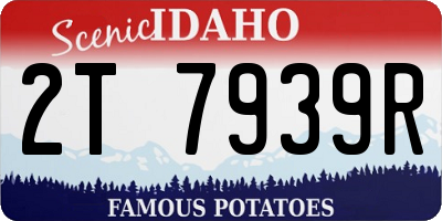 ID license plate 2T7939R