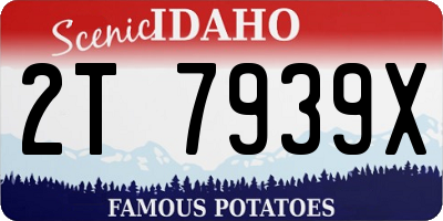 ID license plate 2T7939X