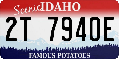ID license plate 2T7940E