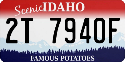 ID license plate 2T7940F