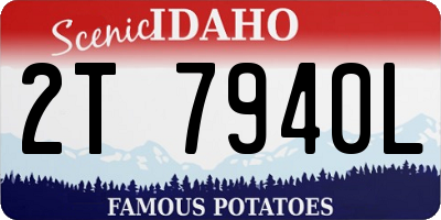 ID license plate 2T7940L