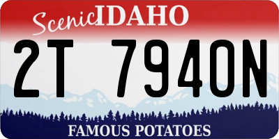 ID license plate 2T7940N