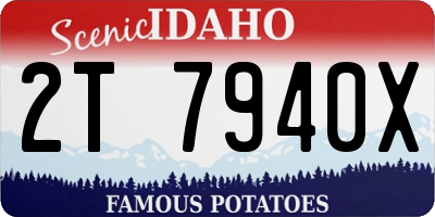 ID license plate 2T7940X