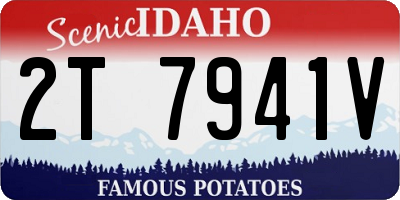ID license plate 2T7941V