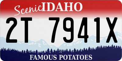 ID license plate 2T7941X