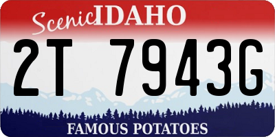 ID license plate 2T7943G