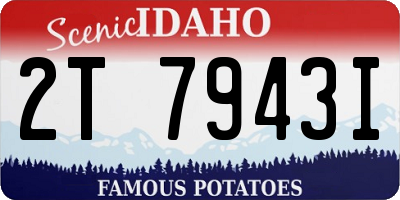 ID license plate 2T7943I