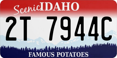 ID license plate 2T7944C