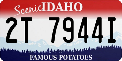 ID license plate 2T7944I