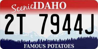 ID license plate 2T7944J