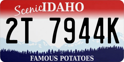 ID license plate 2T7944K