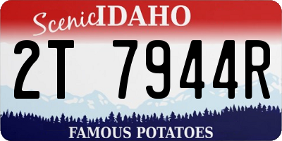 ID license plate 2T7944R