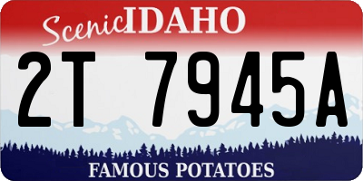 ID license plate 2T7945A