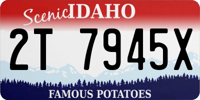 ID license plate 2T7945X