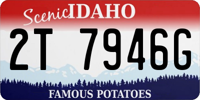 ID license plate 2T7946G