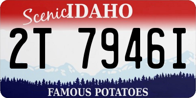 ID license plate 2T7946I