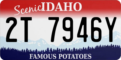 ID license plate 2T7946Y
