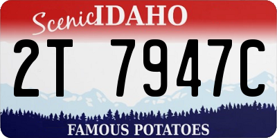 ID license plate 2T7947C