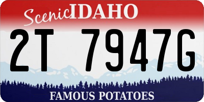 ID license plate 2T7947G