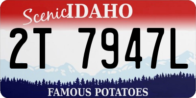 ID license plate 2T7947L
