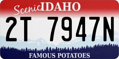 ID license plate 2T7947N
