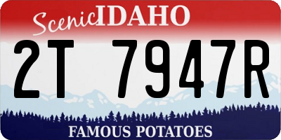 ID license plate 2T7947R