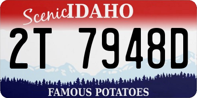 ID license plate 2T7948D