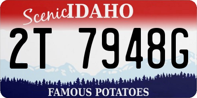 ID license plate 2T7948G
