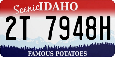 ID license plate 2T7948H