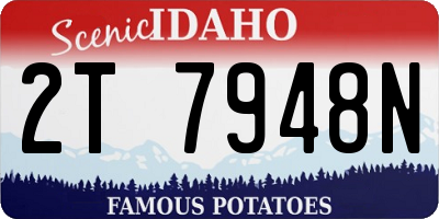 ID license plate 2T7948N