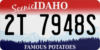 ID license plate 2T7948S