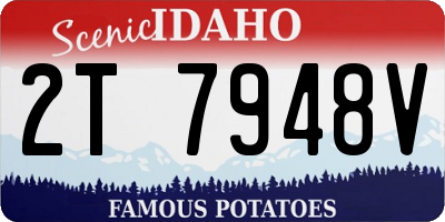 ID license plate 2T7948V