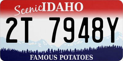 ID license plate 2T7948Y