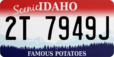 ID license plate 2T7949J