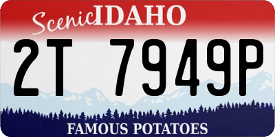 ID license plate 2T7949P