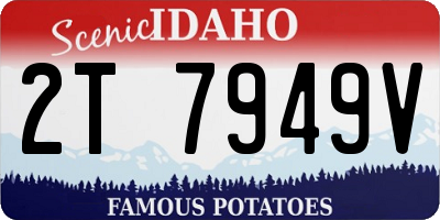 ID license plate 2T7949V