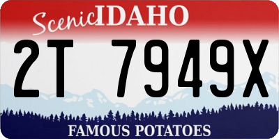 ID license plate 2T7949X