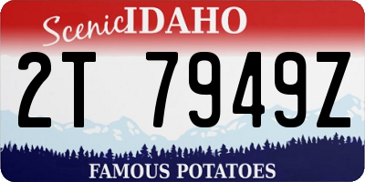 ID license plate 2T7949Z