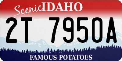 ID license plate 2T7950A