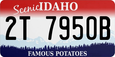 ID license plate 2T7950B