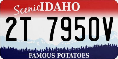 ID license plate 2T7950V