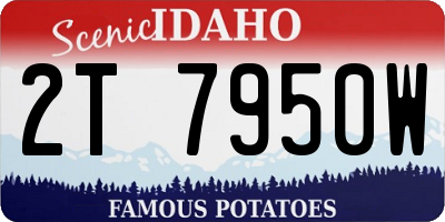 ID license plate 2T7950W