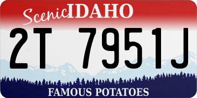 ID license plate 2T7951J