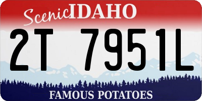 ID license plate 2T7951L