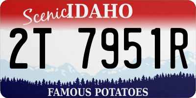 ID license plate 2T7951R