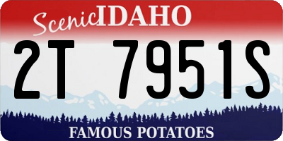 ID license plate 2T7951S