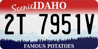 ID license plate 2T7951V