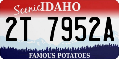 ID license plate 2T7952A